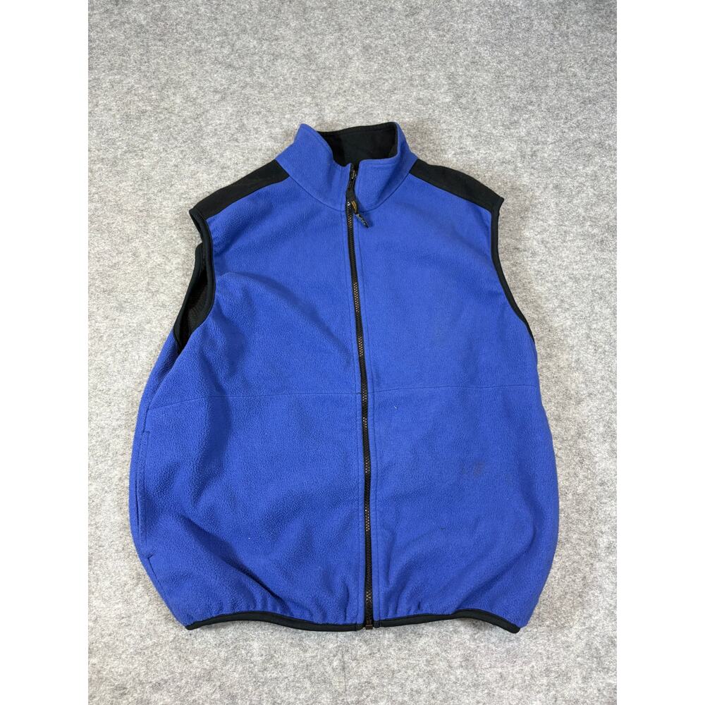VTG 90s Rei Vest Jacket Unisex Medium Blue Full Zip Fleece Outdoor Deep Pile USA